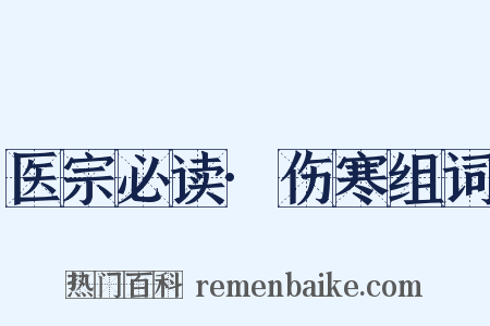 医宗必读·伤寒组词是什么意思的图片